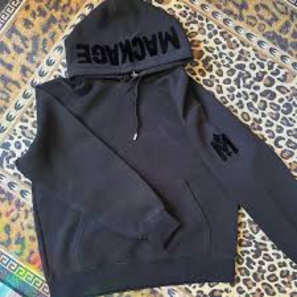 Mackage dark purple hoodie size small.